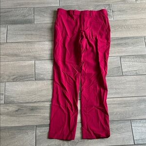 Topman Magenta Dress Pants - Tailored Straight Leg